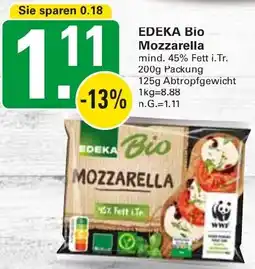 WEZ EDEKA Bio Mozzarella Angebot
