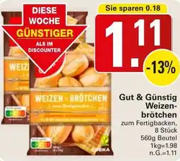 WEZ Gut & Günstig Weizenbrötchen Angebot