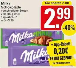 WEZ Milka Schokolade Angebot