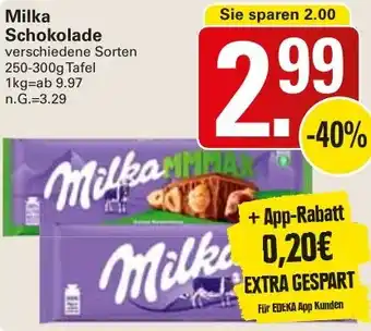 WEZ Milka Schokolade Angebot