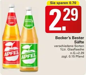 WEZ Becker's Bester Säfte Angebot