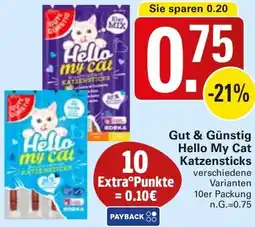 WEZ Gut & Günstig Hello My Cat Katzensticks Angebot