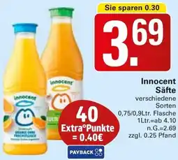WEZ Innocent Säfte Angebot