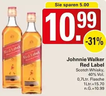 WEZ Johnnie Walker Red Label Scotch Whisky Angebot