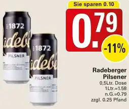 WEZ Radeberger Pilsener Angebot