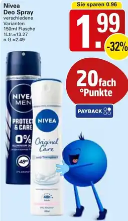 WEZ Nivea Deo Spray Angebot