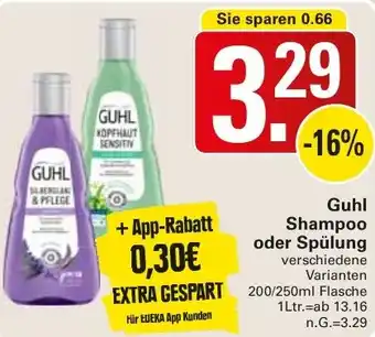 WEZ Guhl Shampoo oder Spülung Angebot