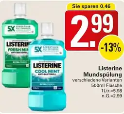 WEZ Listerine Mundspülung Angebot