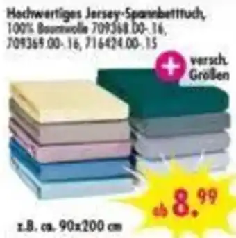 Möbel Boss Hochwertiges Jersey Spannbetttuch Angebot