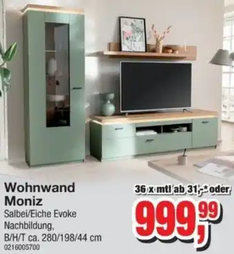 Möbelfundgrube Wohnwand Moniz Angebot