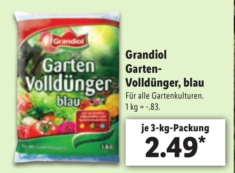 Grandiol Garten Volldnger, blau Angebot bei Lidl