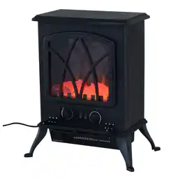 Netto Marken-Discount HOMCOM LED Elektrokamin Metall, Kunststoff und Sicherheitsglas Angebot