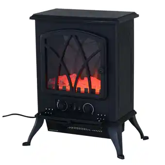 Netto Marken-Discount HOMCOM LED Elektrokamin Metall, Kunststoff und Sicherheitsglas Angebot