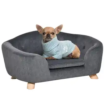 Netto Marken-Discount PawHut Haustiersofa Plüsch, Schaumstoff, Kiefernholz Angebot