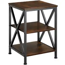 Netto Marken-Discount tectake Beistelltisch, Industrial Style, mit 3 Ablagen, 40,5 x 40,5 x 60,5 cm Angebot