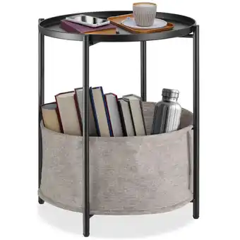 Netto Marken-Discount tectake Beistelltisch, Stahl und Polyester, geräumiger Korb, 45,5 x 45,5 x 53 cm Angebot