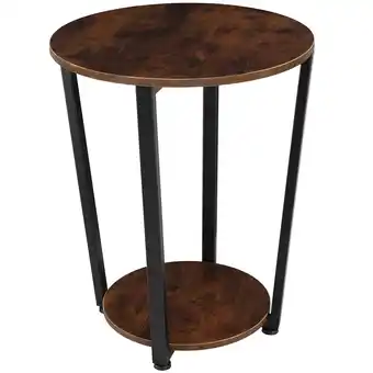 Netto Marken-Discount tectake Beistelltisch, Industrial Style, rund mit großer und kleiner Ablage, 50 x 62,5 cm Angebot