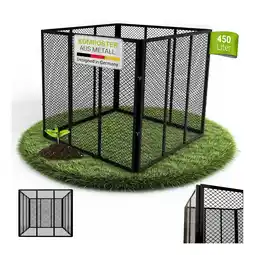 Netto Marken-Discount Juskys Komposter 450 L aus Stahl, witterungsbeständig, mit Belüftung & Stecksystem – Schwarz Angebot