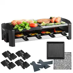 Netto Marken-Discount Steinborg Raclette Grill für 8 Personen m. kombinierter Grillfläche 1300W Angebot