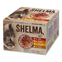 Netto Marken-Discount Shelma Multipack Fleisch-Varianten mit Huhn/Rind/Ente/Truthahn in Sauce 24x85g, Doppelpack Angebot