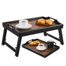 Netto Marken-Discount Ecosa Klappbares Bambus Tablett, Frühstückstisch höhenverstellbar Angebot