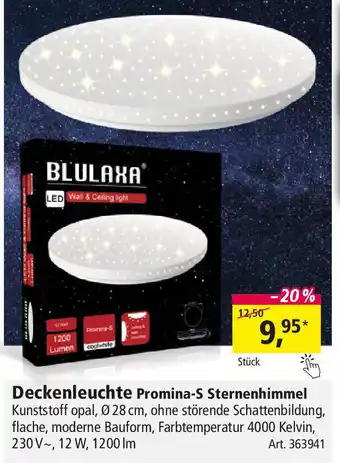 Holz Possling Deckenleuchte Promina-S Sternenhimmel Angebot