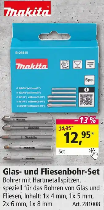 Holz Possling Makita Glas- und Fliesenbohr-Set Angebot