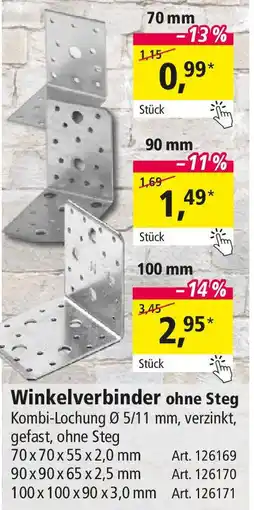 Holz Possling Winkelverbinder ohne Steg Angebot