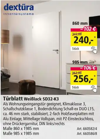 Holz Possling dextűra Türblatt Weiẞlack SD32-K3 Angebot