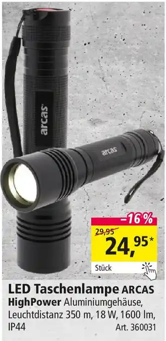 Holz Possling LED Taschenlampe ARCAS HighPower Angebot