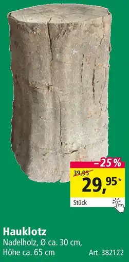 Holz Possling Hauklotz Angebot