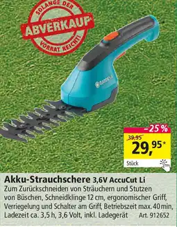 Holz Possling GARDENA Akku-Strauchschere 3,6V AccuCut Li Angebot