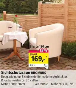 Holz Possling Sichtschutzzaun RHOMBUS Angebot