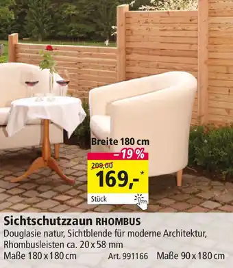 Holz Possling Sichtschutzzaun RHOMBUS Angebot
