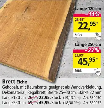 Holz Possling Brett Eiche Angebot