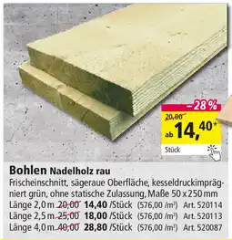 Holz Possling Bohlen Nadelholz rau Angebot