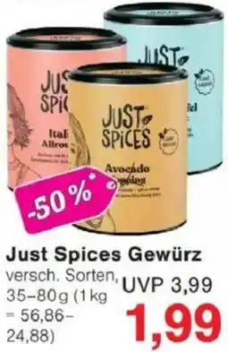 Jawoll Just Spices Gewürz Angebot