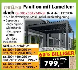 Norma Pavillon mit Lamellendach ca. 300 x 300 x 240 cm Angebot