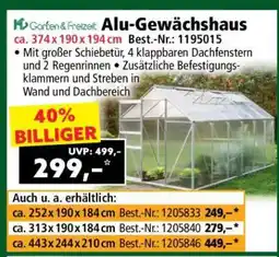 Norma Alu-Gewächshaus Angebot