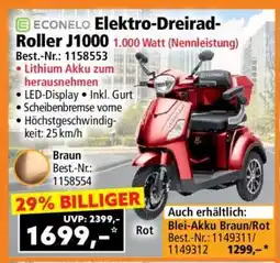 Norma ECONELO Elektro-Dreirad-Roller J1000 Angebot
