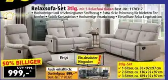 Norma Relaxsofa-Set 3tlg Angebot