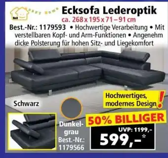 Norma Ecksofa Lederoptik Angebot