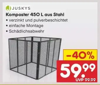 Netto Marken-Discount Komposter 450 L aus Stahl Angebot