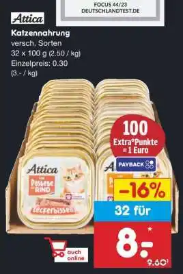 Netto Marken-Discount Attica Katzennahrung Angebot