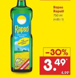 Netto Marken-Discount Rapso Rapsöl Angebot