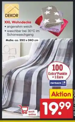 Netto Marken-Discount XXL Wohndecke Angebot