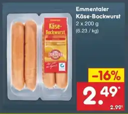 Netto Marken-Discount Emmentaler Käse-Bockwurst Angebot