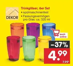 Netto Marken-Discount Trinkgläser, 6er Set Angebot