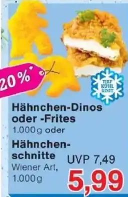 Jawoll Hähnchen-Dinos oder -Frites oder Hähnchenschnitte Angebot