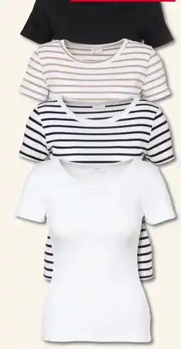 Woolworth Damen Geripptes T-Shirt Angebot